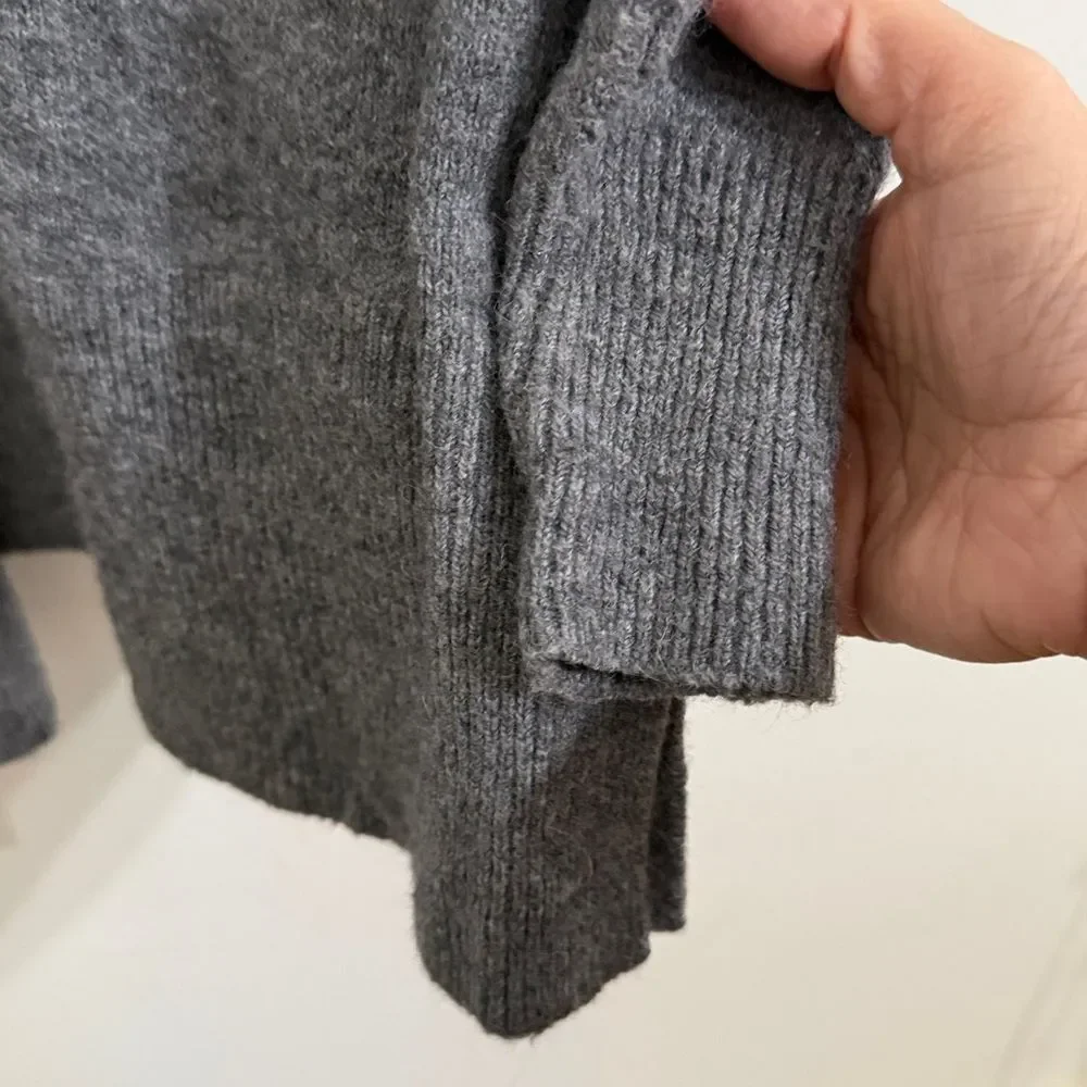 MADEWELL Cardigan Open Front Wool Alpaca Blend Womens Small Gray Cozy Walker - Picture 6 of 9